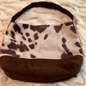 Cow print tote